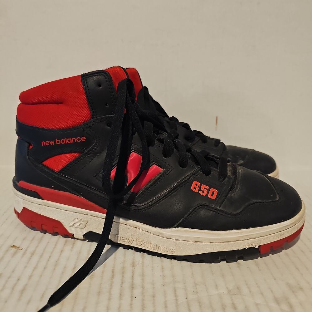 New Balance 650 BB650RBR Men’s High Top Sneakers Black Red Size 9.5
